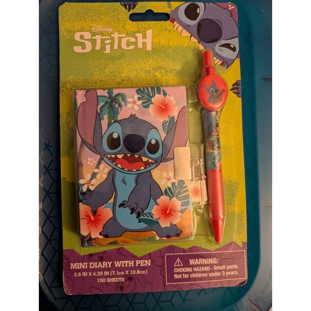 Disney Stitch Mini Journal & Diary Set with Pens NEW Sealed Stationery Gift